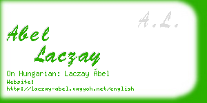 abel laczay business card